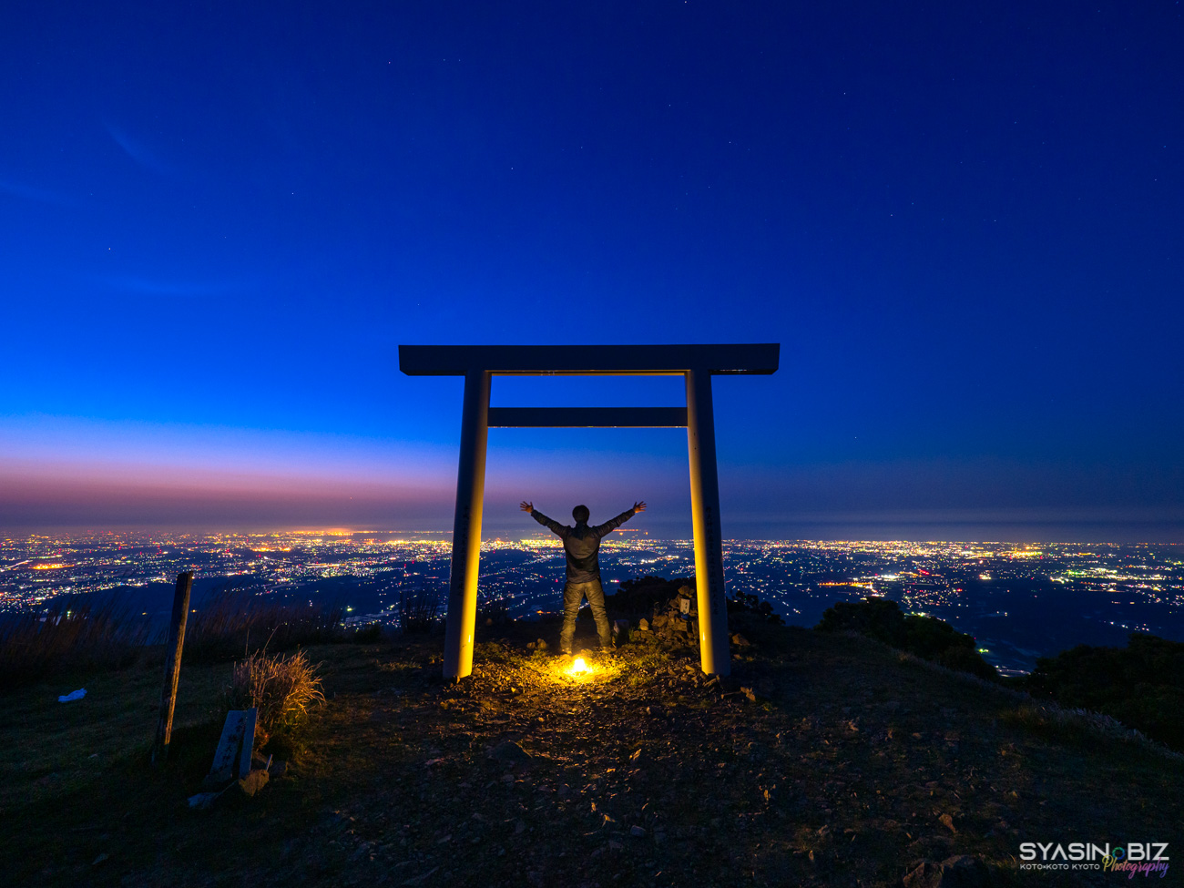 入道ヶ岳の夜景 – 三重県鈴鹿市